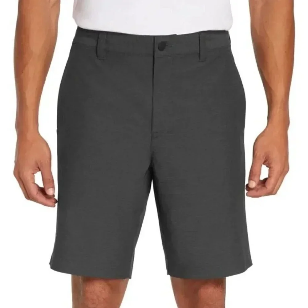 NWOT Banana Republic Men's Size 34 Gray Striped Shorts Polyester Cotton Spandex